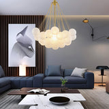 Modern Gold Glass Bubble Chandelier – Sphere Cluster