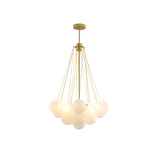 Modern Gold Glass Bubble Chandelier – Sphere Cluster