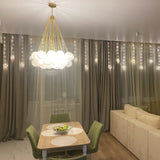 Modern Gold Glass Bubble Chandelier – Sphere Cluster