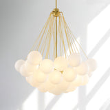 Modern Gold Glass Bubble Chandelier – Sphere Cluster