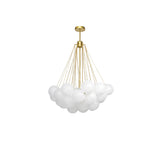 Modern Gold Glass Bubble Chandelier – Sphere Cluster