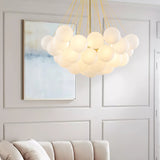 Modern Gold Glass Bubble Chandelier – Sphere Cluster