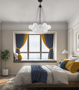 Modern Gold Glass Bubble Chandelier – Sphere Cluster