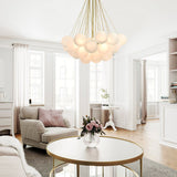 Modern Gold Glass Bubble Chandelier – Sphere Cluster