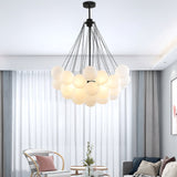 Modern Gold Glass Bubble Chandelier – Sphere Cluster
