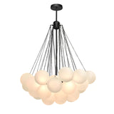 Modern Gold Glass Bubble Chandelier – Sphere Cluster