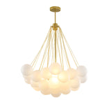 Modern Gold Glass Bubble Chandelier – Sphere Cluster