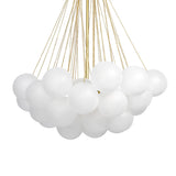 Modern Gold Glass Bubble Chandelier – Sphere Cluster