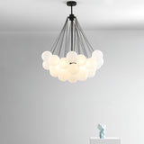 Modern Gold Glass Bubble Chandelier – Sphere Cluster