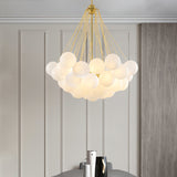Modern Gold Glass Bubble Chandelier – Sphere Cluster