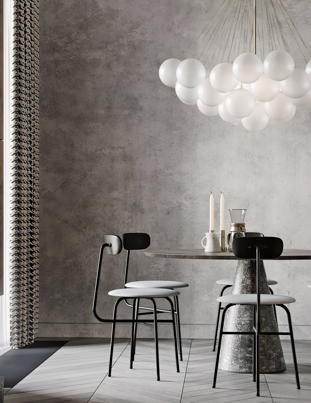 Modern Gold Glass Bubble Chandelier – Sphere Cluster