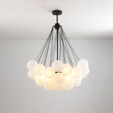 Modern Gold Glass Bubble Chandelier – Sphere Cluster