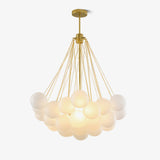 Modern Gold Glass Bubble Chandelier – Sphere Cluster