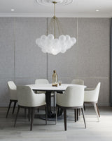 Modern Gold Glass Bubble Chandelier – Sphere Cluster