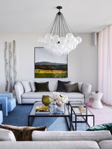 Modern Gold Glass Bubble Chandelier – Sphere Cluster