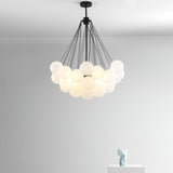 Modern Gold Glass Bubble Chandelier – Sphere Cluster