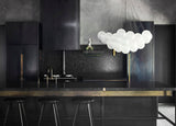 Modern Gold Glass Bubble Chandelier – Sphere Cluster