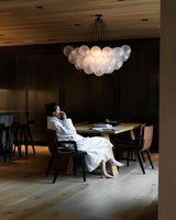 Modern Gold Glass Bubble Chandelier – Sphere Cluster