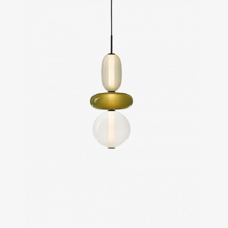 Artisan Tinted Glass Pendant – Hand-Blown Jar LED