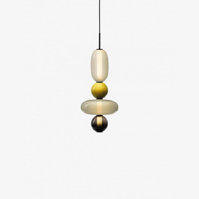 Artisan Tinted Glass Pendant – Hand-Blown Jar LED