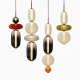 Artisan Tinted Glass Pendant – Hand-Blown Jar LED