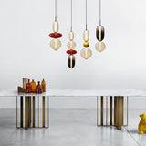 Artisan Tinted Glass Pendant – Hand-Blown Jar LED
