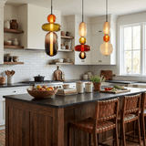 Artisan Tinted Glass Pendant – Hand-Blown Jar LED