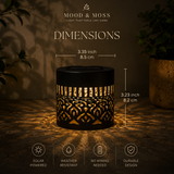 Moroccan Black Iron Solar Wall Lantern – Cutout Light (2 Pack)