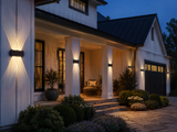 Modern Solar Outdoor Wall Light – Up Down LED Sconce
