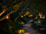 Rustic Rust Iron Solar Lanterns – Sphere Hanging Light (4 Pack)