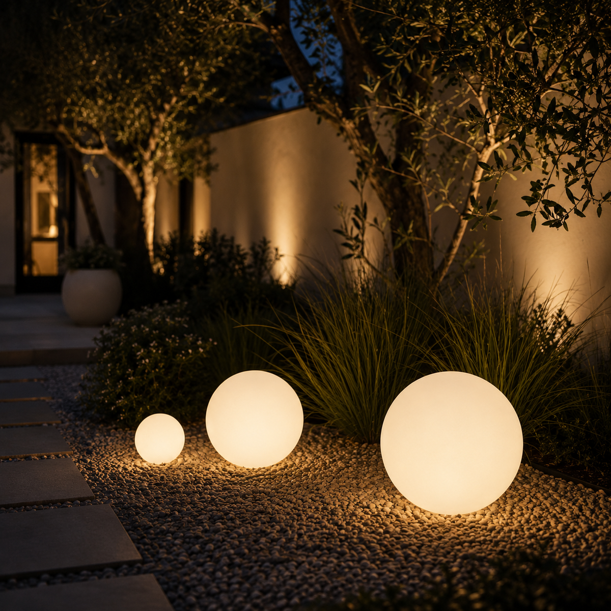 Modern Outdoor Orb Lamp – Sphere Garden Light