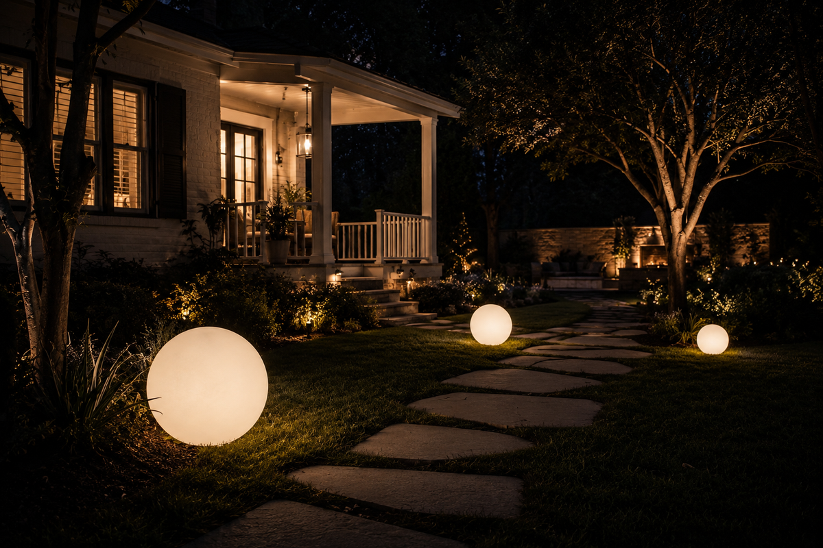 Modern Outdoor Orb Lamp – Sphere Garden Light