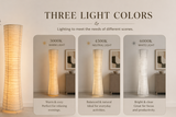 Modern Ribbed Paper Floor Lamp – Column Dimmable Lamp