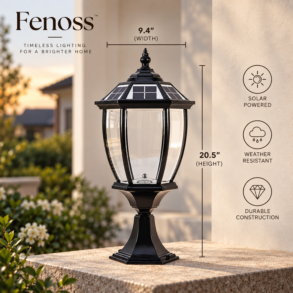 Garnet Classic Bronze Aluminum Outdoor Lantern