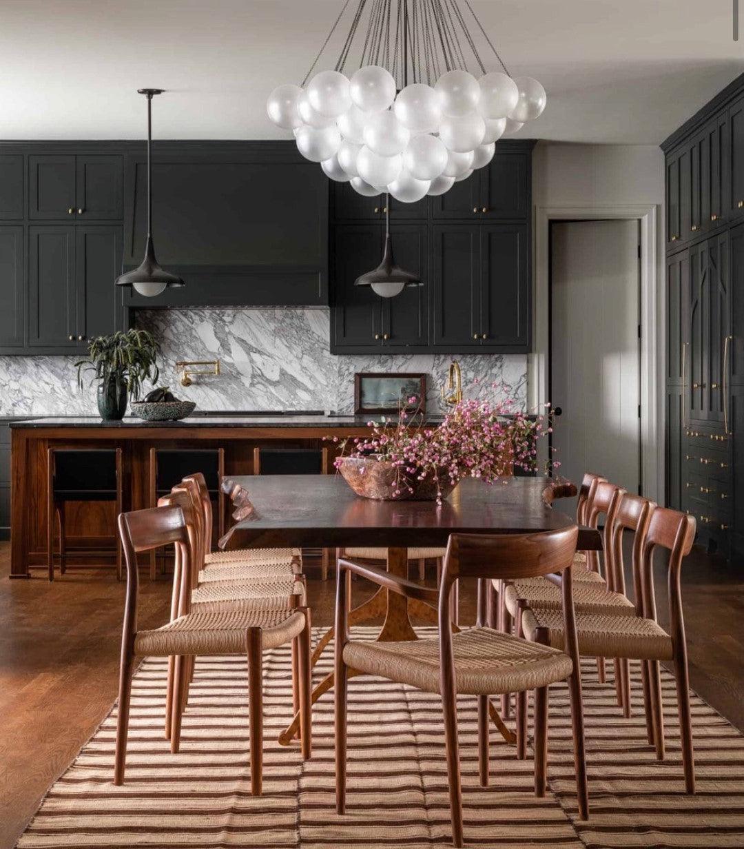 Modern Gold Glass Bubble Chandelier – Sphere Cluster