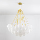 Modern Gold Glass Bubble Chandelier – Sphere Cluster