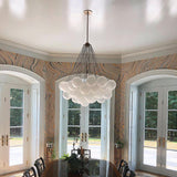 Modern Gold Glass Bubble Chandelier – Sphere Cluster