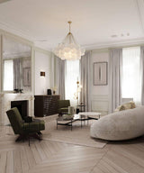 Modern Gold Glass Bubble Chandelier – Sphere Cluster