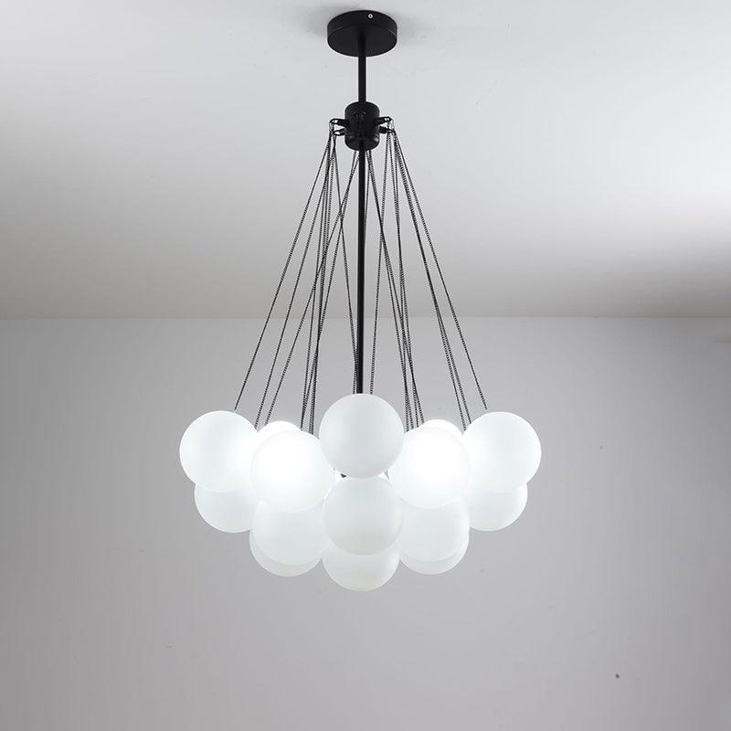 Modern Gold Glass Bubble Chandelier – Sphere Cluster