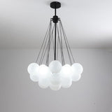 Modern Gold Glass Bubble Chandelier – Sphere Cluster
