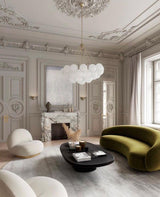 Modern Gold Glass Bubble Chandelier – Sphere Cluster