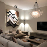 Modern Gold Glass Bubble Chandelier – Sphere Cluster