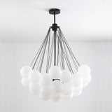 Modern Gold Glass Bubble Chandelier – Sphere Cluster