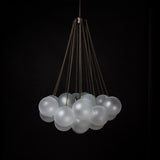 Modern Gold Glass Bubble Chandelier – Sphere Cluster