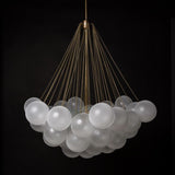 Modern Gold Glass Bubble Chandelier – Sphere Cluster