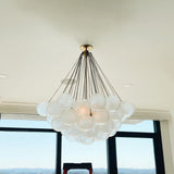 Modern Gold Glass Bubble Chandelier – Sphere Cluster