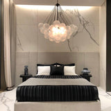 Modern Gold Glass Bubble Chandelier – Sphere Cluster
