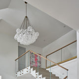 Modern Gold Glass Bubble Chandelier – Sphere Cluster