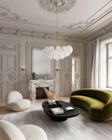 Modern Gold Glass Bubble Chandelier – Sphere Cluster