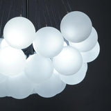 Modern Gold Glass Bubble Chandelier – Sphere Cluster